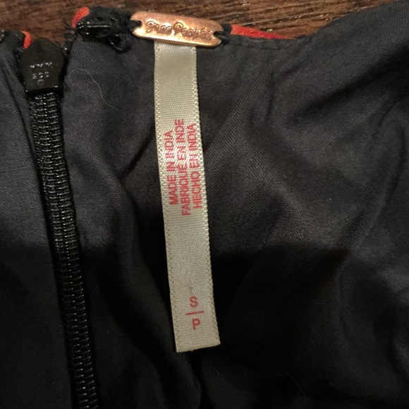 Free People Black Floral Maxi Dress Boho Sleeveless Pockets Size S - Picture 3 of 12